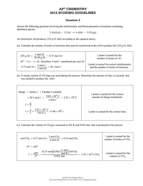 2013 ap chemistry response scoring guide. - The american indian and alaska native student s guide to.